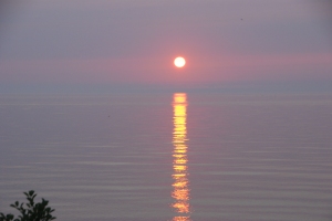 Sunrise over Lake Huron.  Photo by Grace Grogan