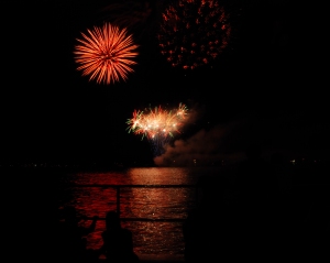 Fireworks as viewed from Palmer Park in St. Clair.  Photo by Grace Grogan