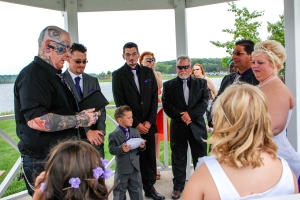 A wedding ceremony.  Photo by Grace Grogan
