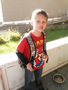 Austin and Corbin ready for school.  Photos by Caroline Kelch.