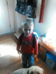 Corbins First Day  of Preschool September 3, 2014