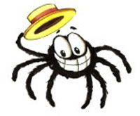 Spider tipping hat