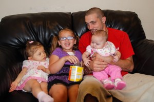 Patrick and his girls - Kiley Grogan, Katlyn Hosang, and Kae-Lee Grogan