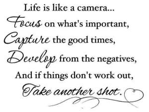 Life is like a camera