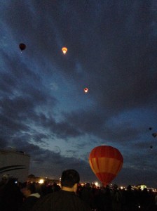 Morning Patrol Life-Off at Albuquerque International Hot Air Balloon Fiesta. Copyright 2015, Photo by Grace Grogan