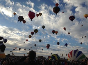 Mass Ascension at International Balloon Fiesta in Albuquerque, New Mexico. Photo by Grace Grogan, Copyright 2015