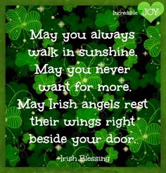 St. Patrick's Day - may You always walk in sunshine