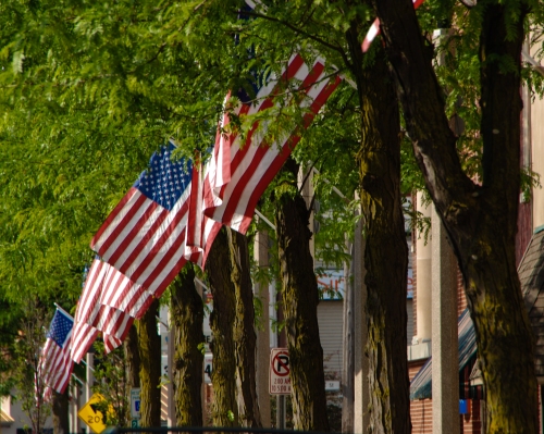 0257 Flags on Main Street - Eaton Rapids June 7 2014-1