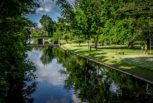 0267 Island Park from Hamlin Street Foot Bridge - Eaton Rapids June 7 2014-1
