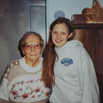 Grandma with my daughter, Caroline