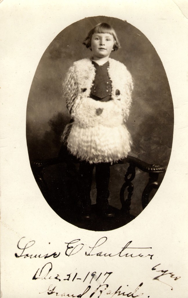 Louise Elizabeth Lautner, age 6, December 21, 1917 in Grand Rapids, Michigan
