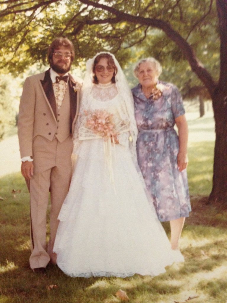With Grandma on my wedding day, September 12, 1981 - she was 82